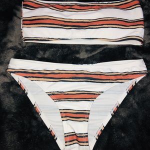 Strapless swimsuit set